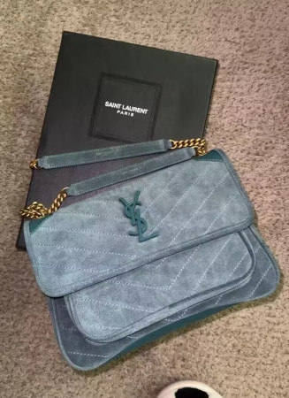 Y*L niki medium in suede 11 x 7.8 x 3.3 inches