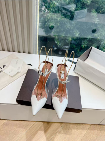 UA ALAÏA Patent Heart-Toe Stiletto Pumps