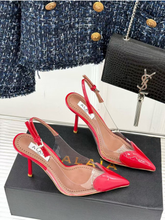 UA ALAÏA Patent Heart-Toe Stiletto Pumps