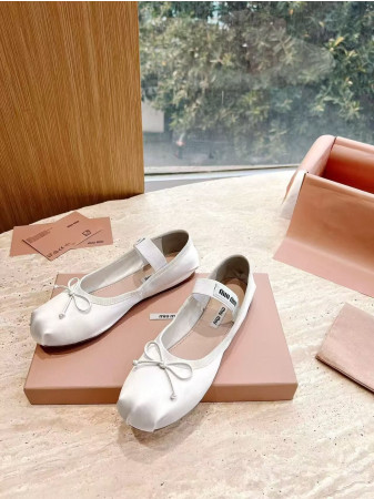 UA Miu Miu Satin Ballerinas