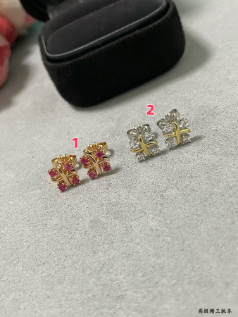 T*f*ny & co. double tone cross earrings