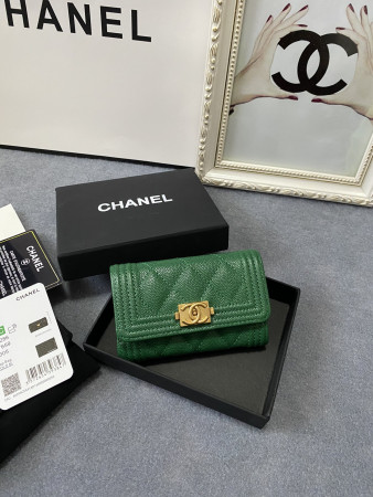 Ch*el flap wallet 12-7cm
