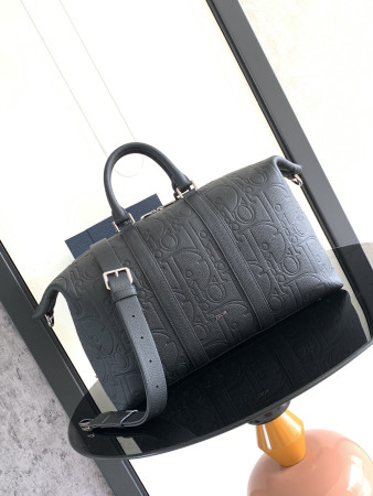 D*or weekender 40 black D*or gravity leather and black grained calfskin  57.5 x 34.5 x 22 cm