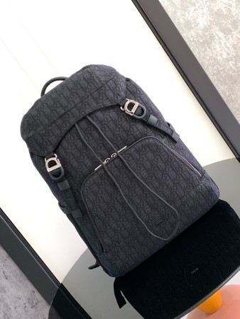 D*or 8 backpack with flap black D*or oblique jacquard 31 x 48 x 16.5 cm