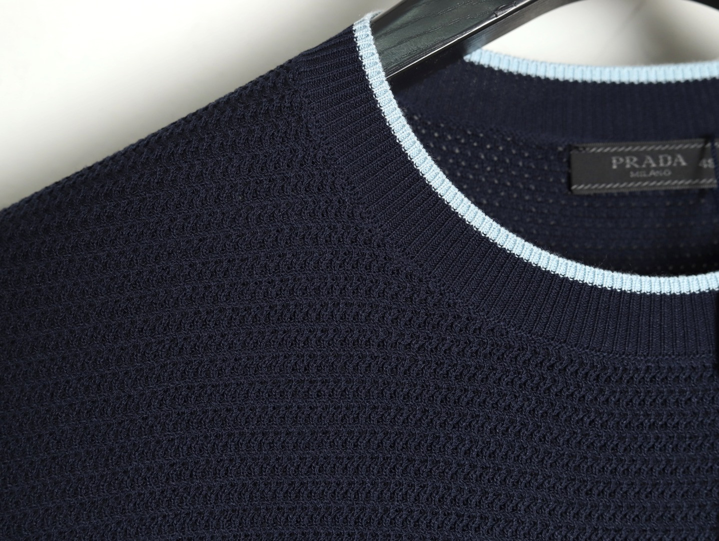Pra*a prd knitting short-sleeved