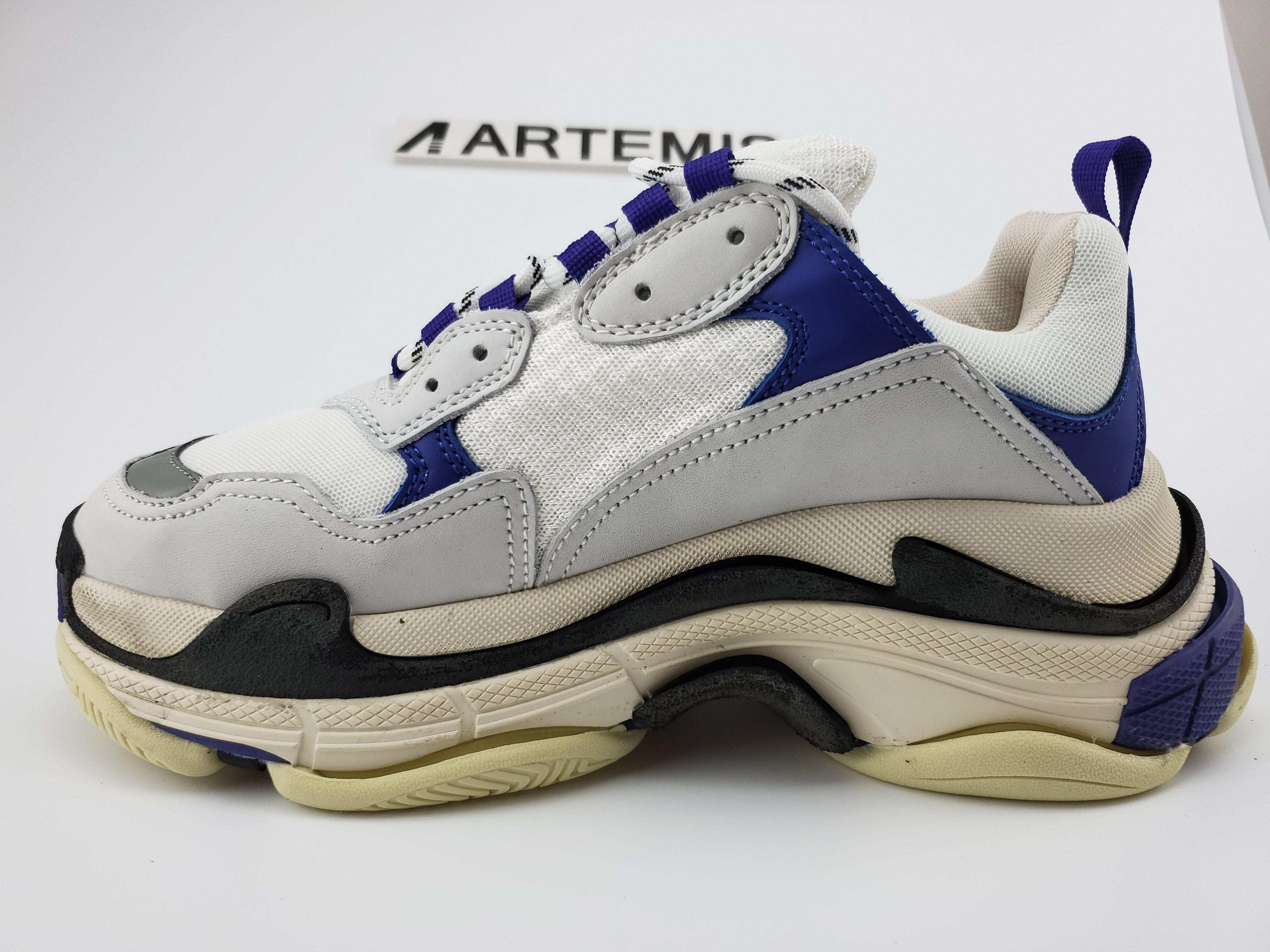 Balenciga Triple S Blanc/Bleu-Violet