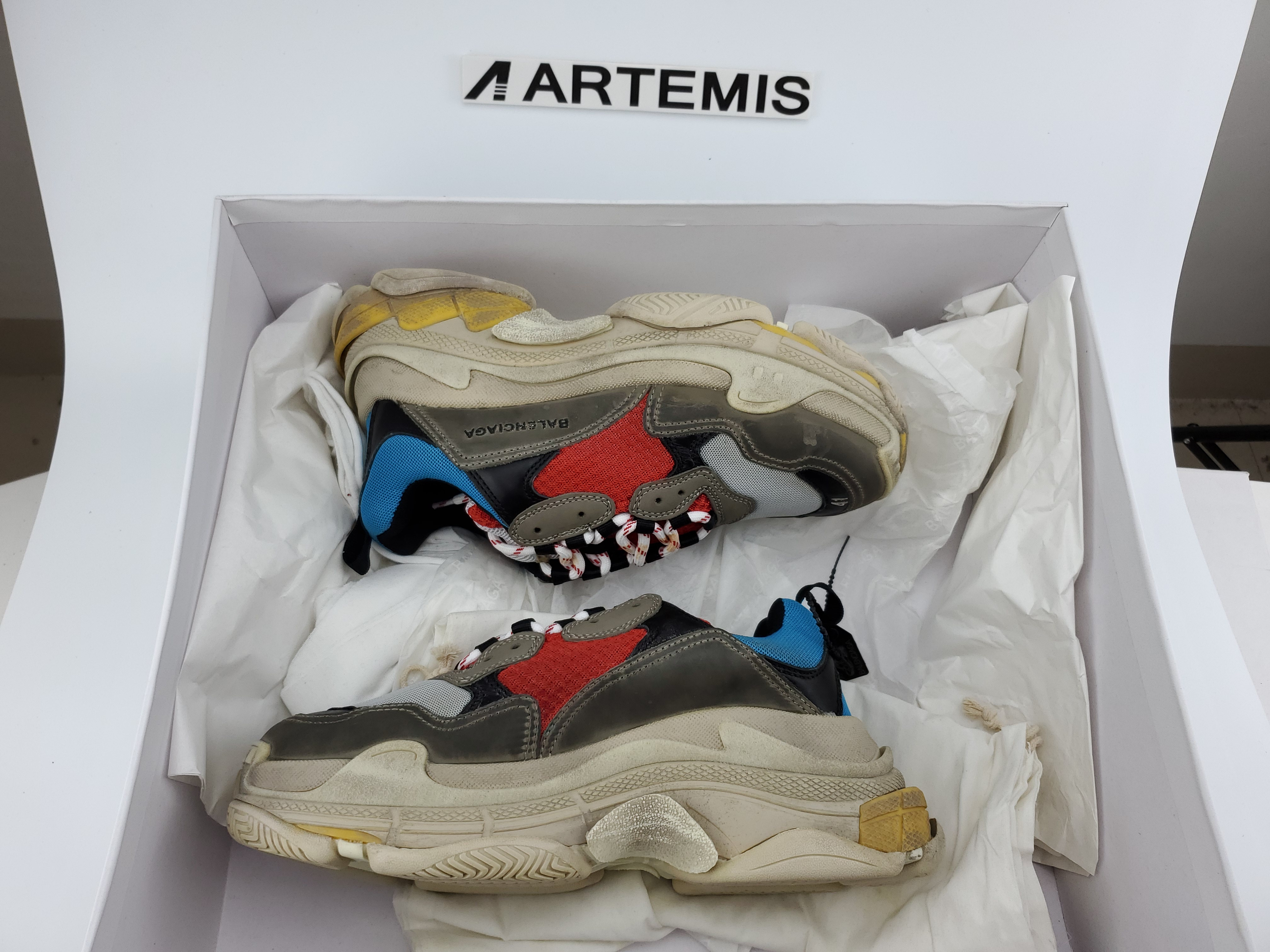 Balenciga Triple S Grey Red Blue (2018 Reissue)