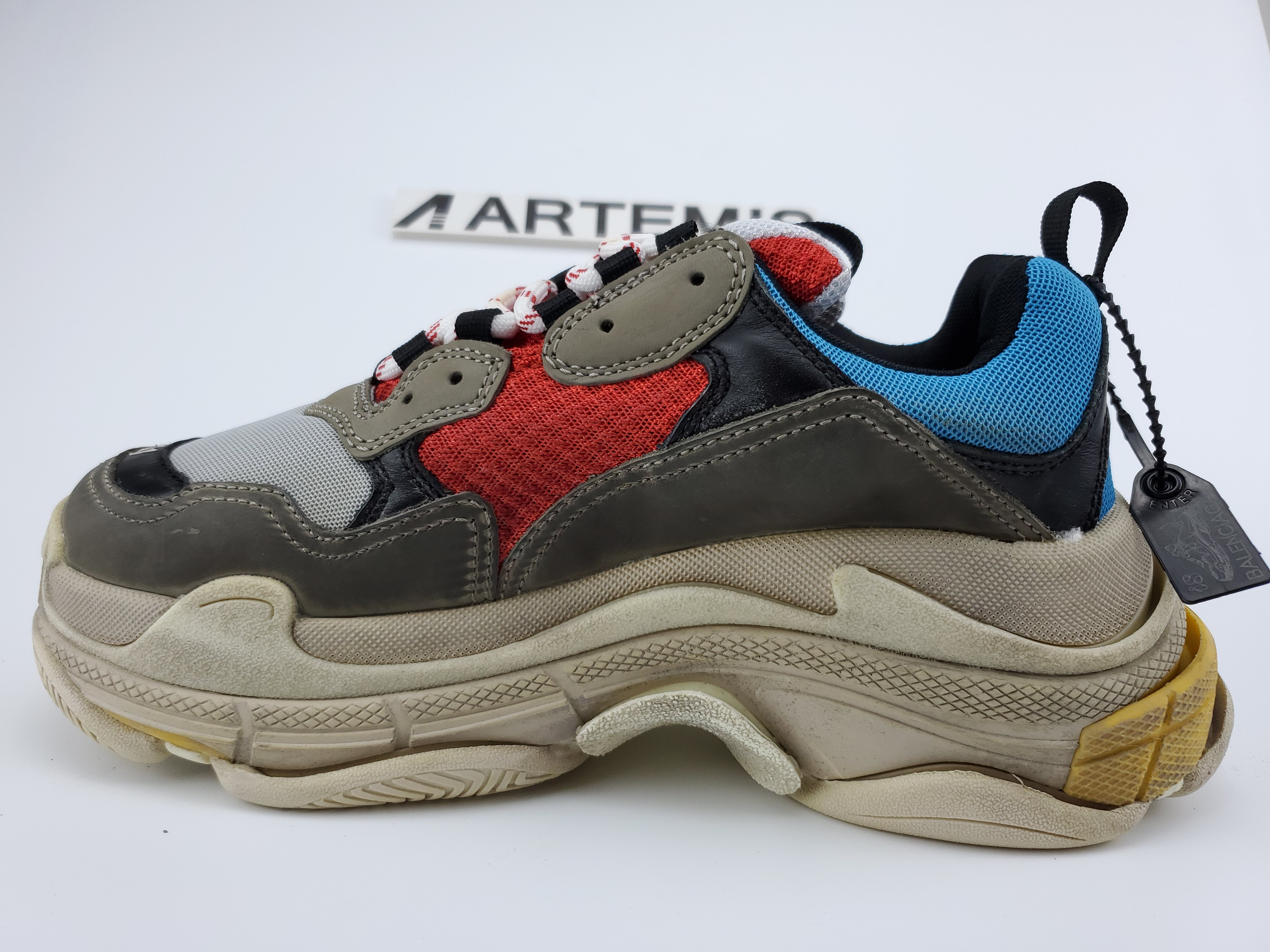 Balenciga Triple S Grey Red Blue (2018 Reissue)