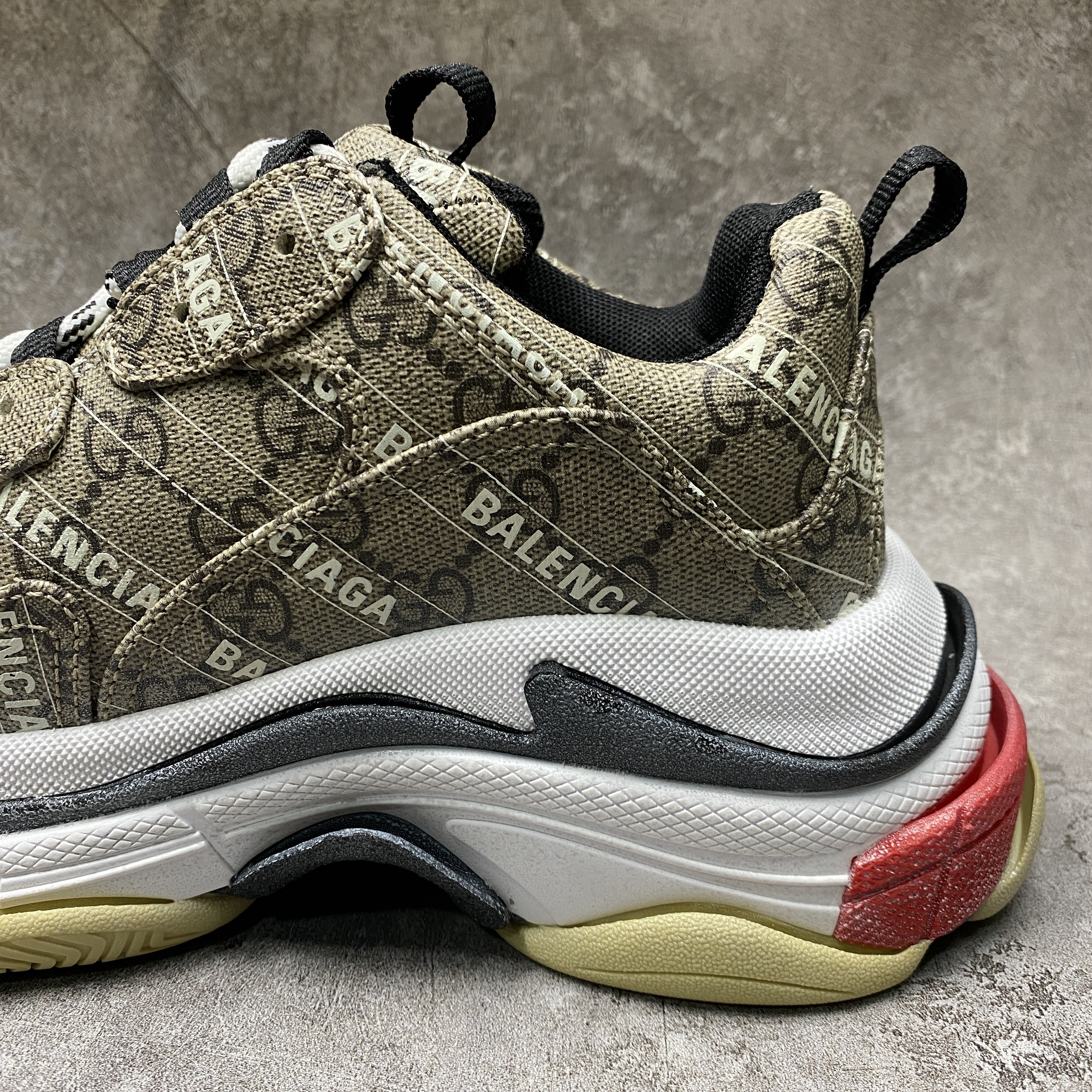Balenciga x G The Hacker Project Triple S Beige