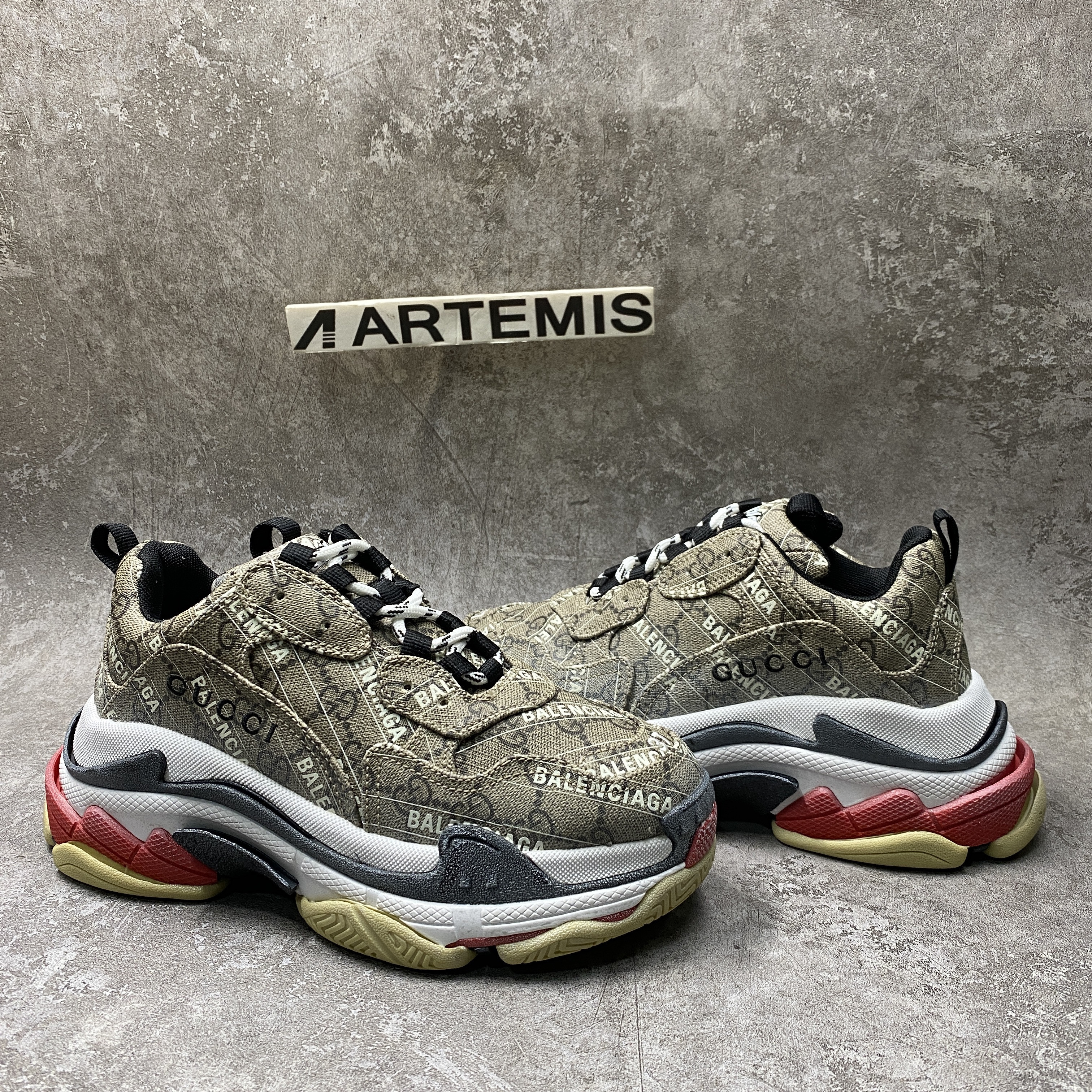 Balenciga x G The Hacker Project Triple S Beige