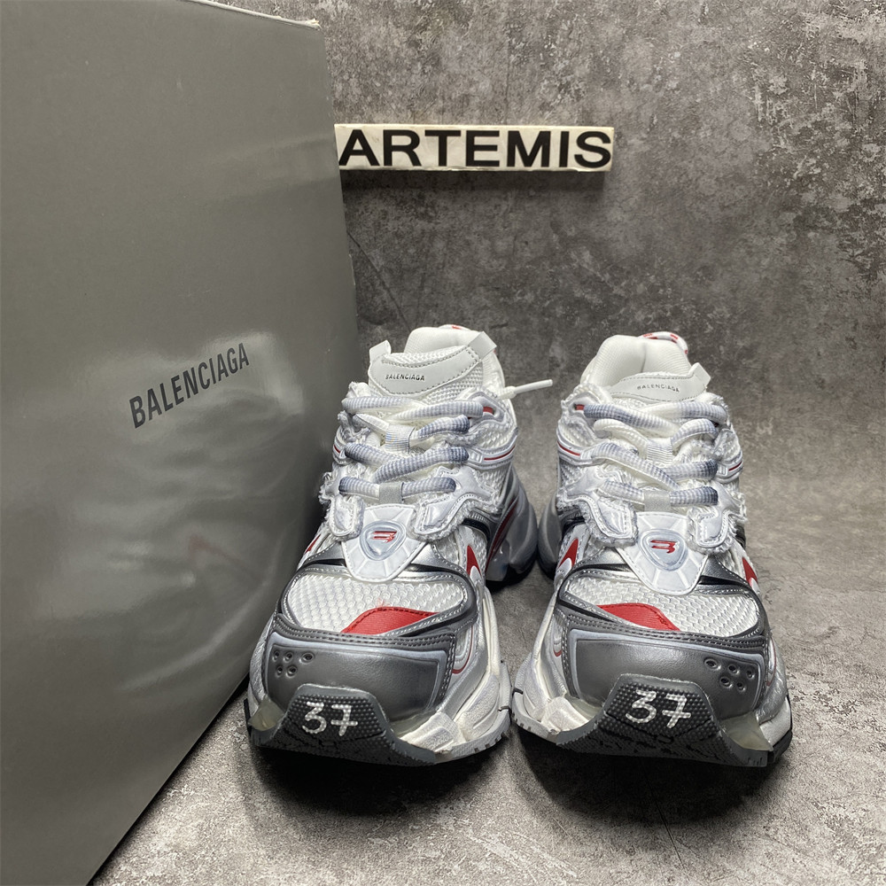 Balenciga Runner White Grey Red