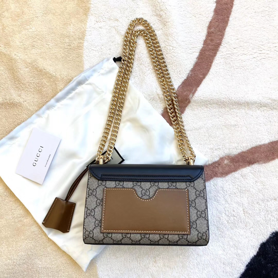 G*u*i padlock shoulder bag 20cm