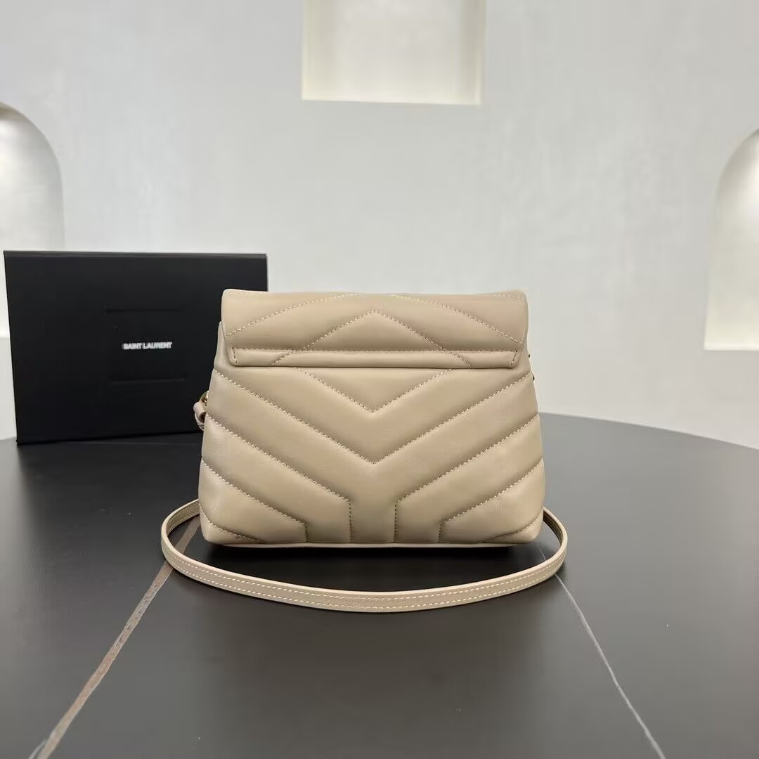 Y*L toy loulou in quilted leather  7.9 x 5.5 x 3 inches
