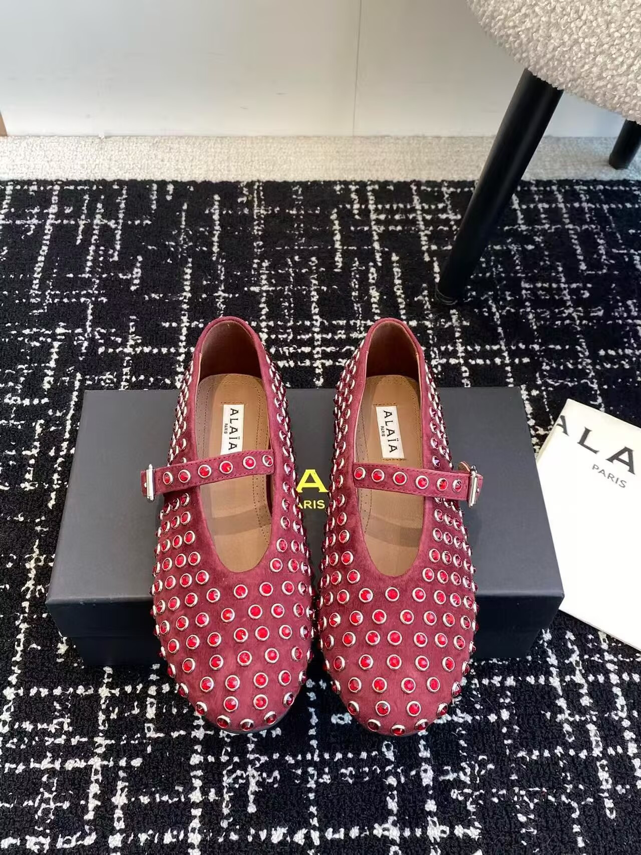 UA ALAÏA STRASS BALLET FLATS