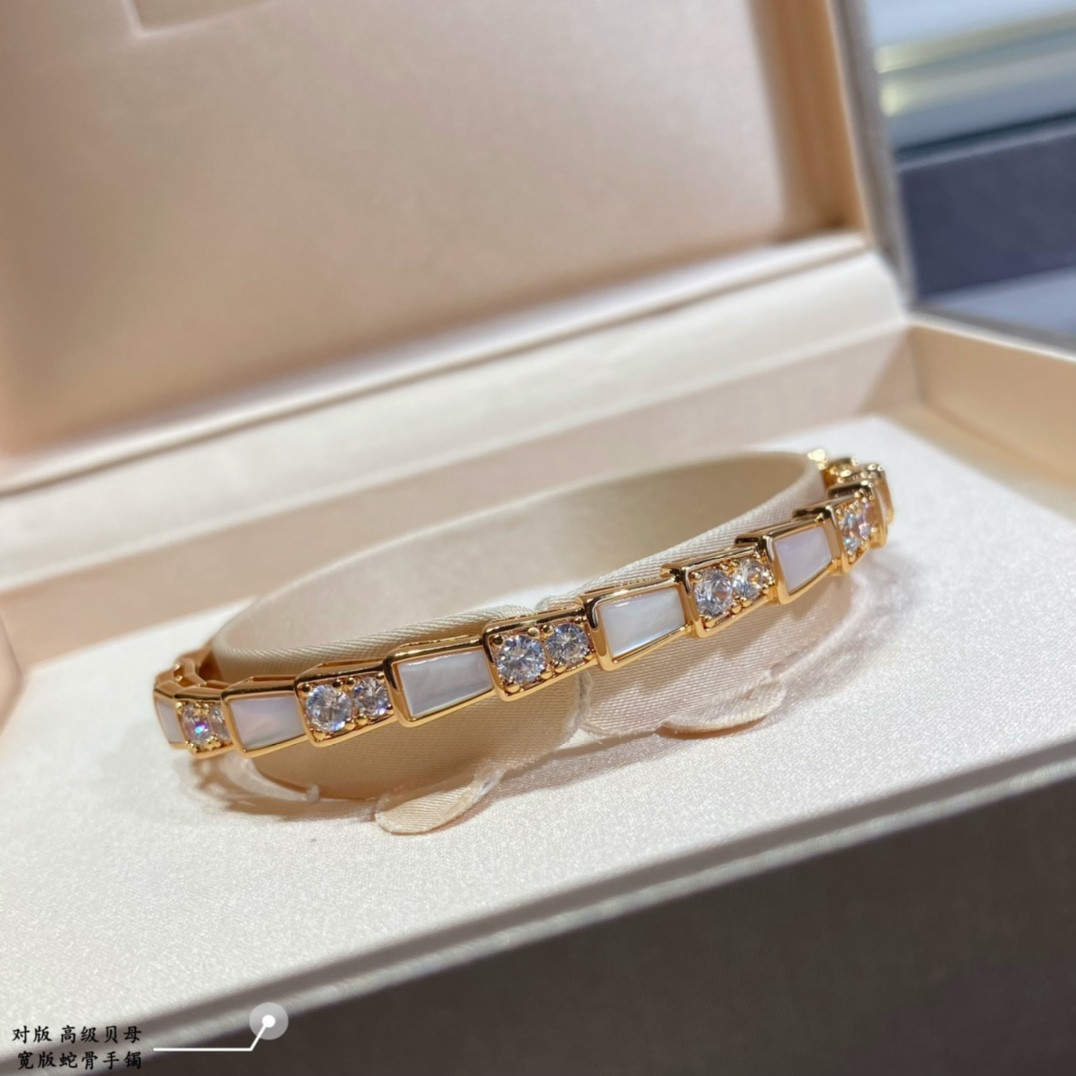 B*l*ai wide snake bone bracelet