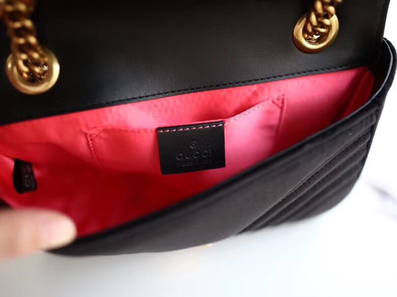 GG Marmont Velvet Shoulder Bag 22cm