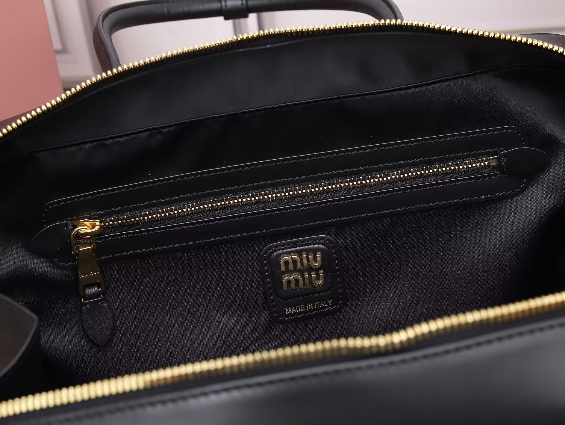 Miu Miu Leather Beau Bag 34x23x12cm
