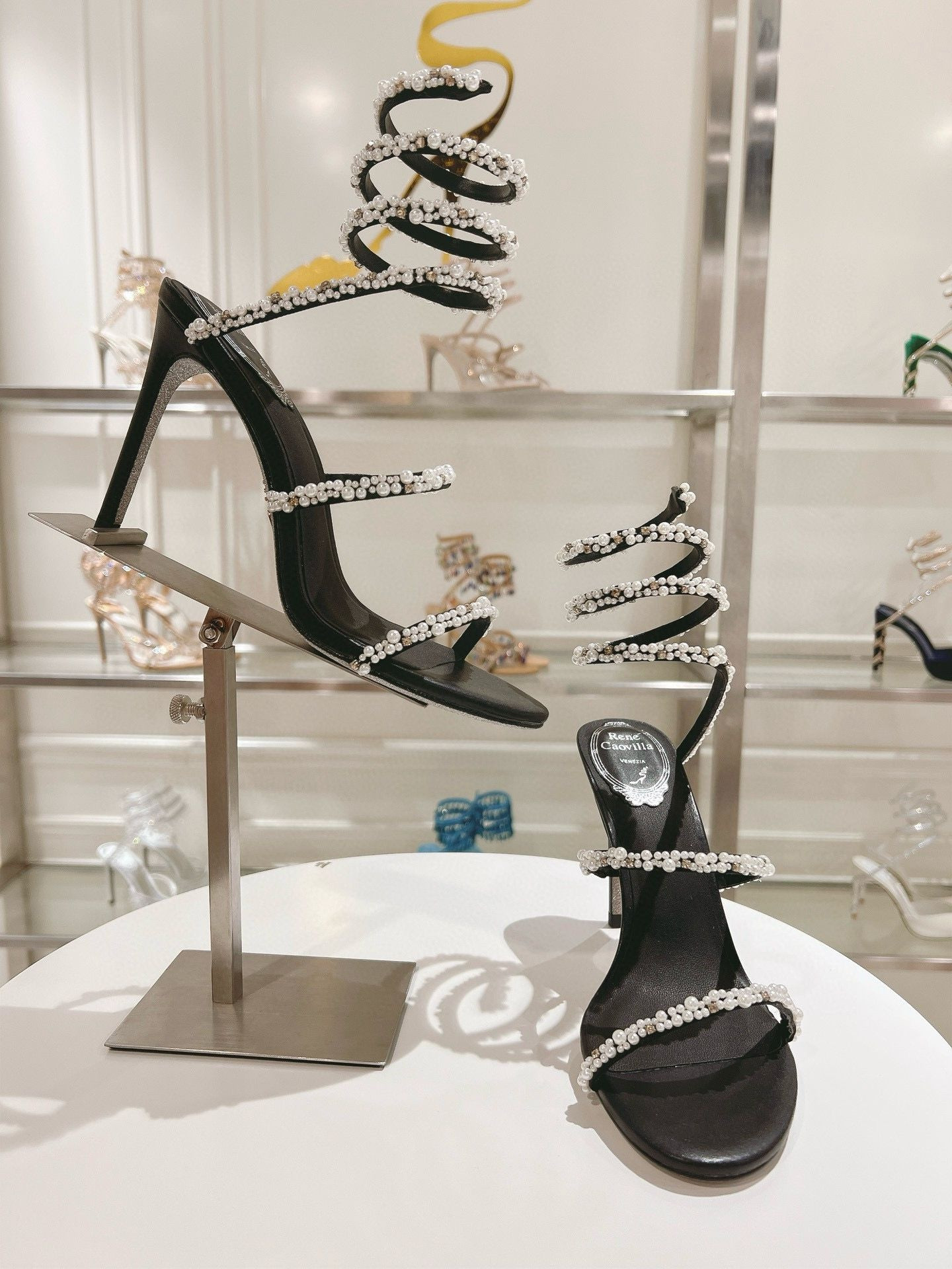 UA RENÉ CAOVILLA CHANDELIER SANDAL 95mm