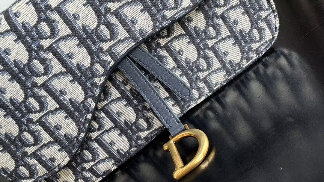 D*or medium saddle pouch with chain 21.5x13.5x4.5cm