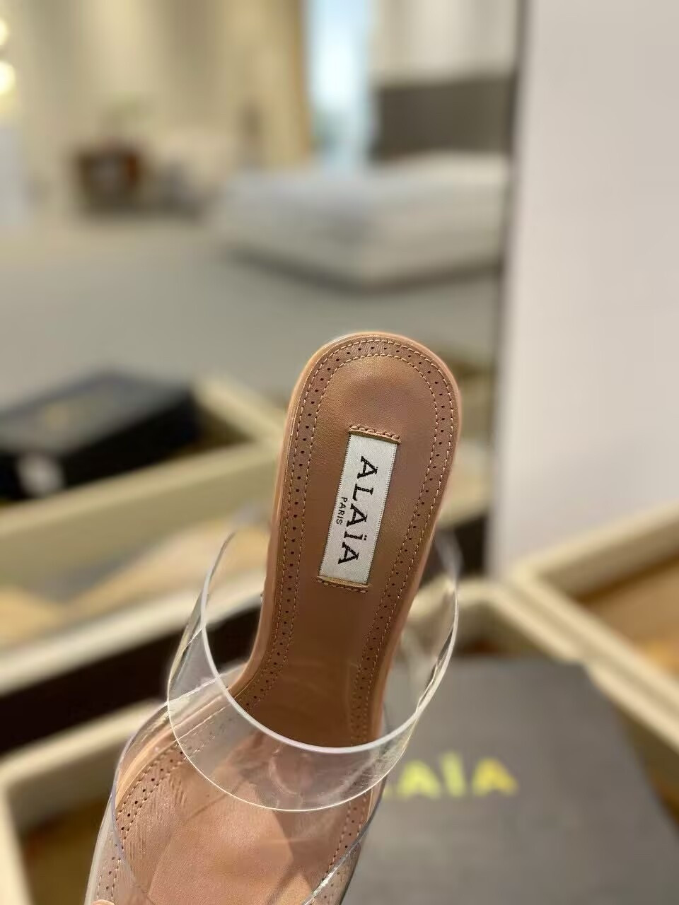 UA ALAÏA Le Coeur Mule Heart-Toe Slingback Pump 10.5cm Heel