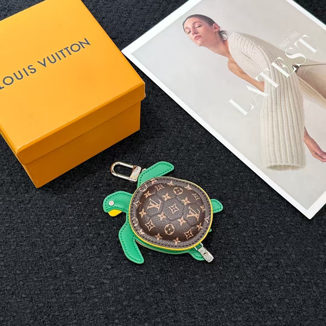 LV Turtle Pouch Bag Charm