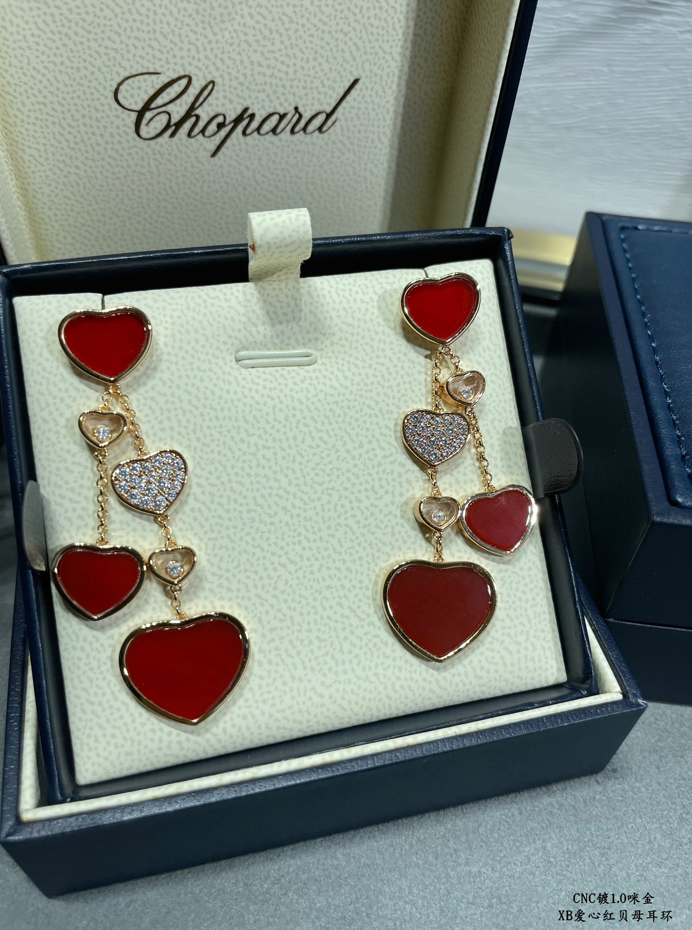 Chopard Mother-of-Pearl Heart Earrings