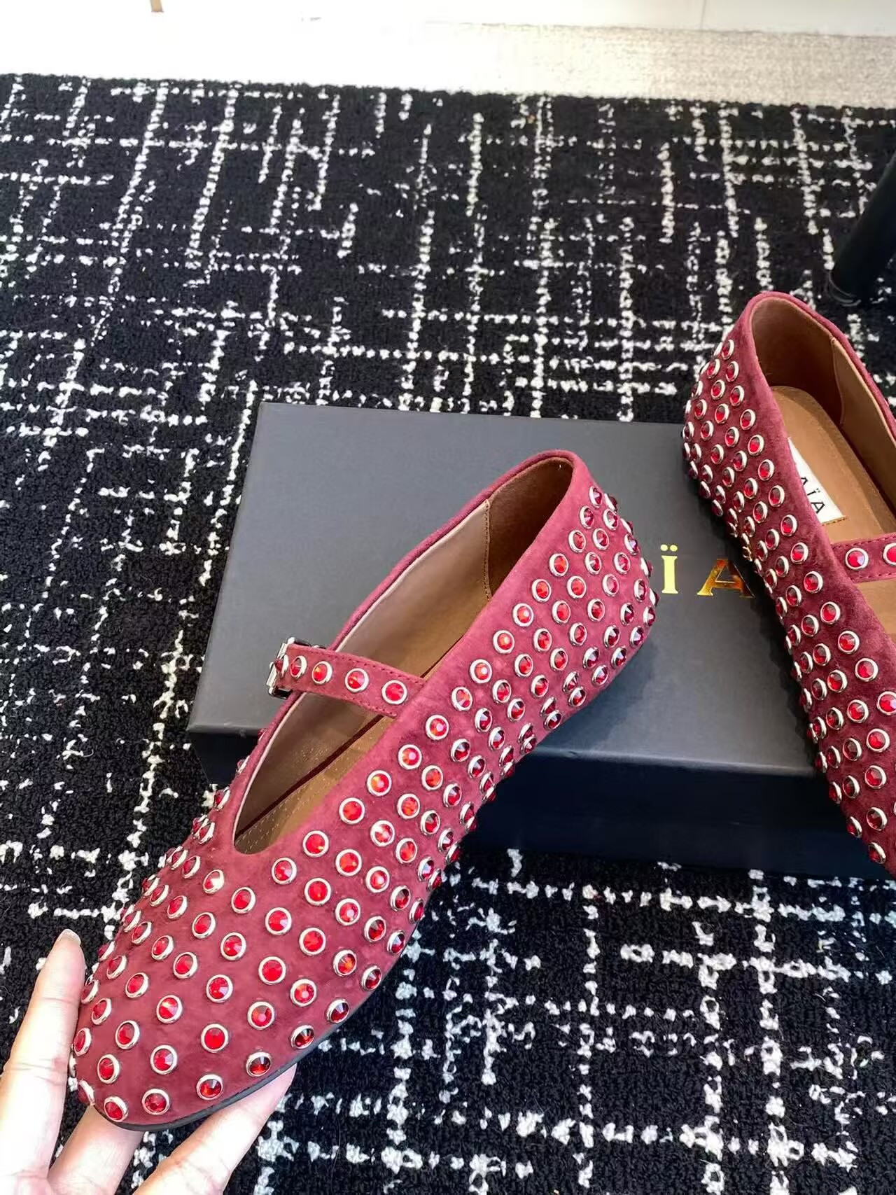 UA ALAÏA STRASS BALLET FLATS