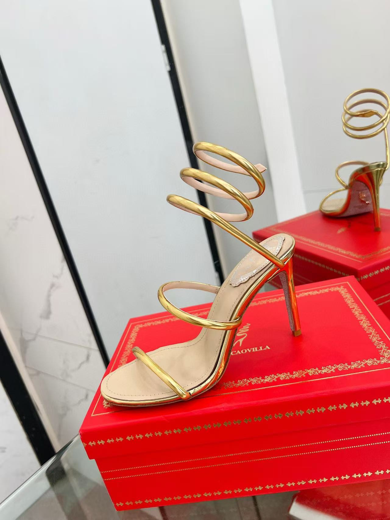 UA RENÉ CAOVILLA Cleo Pumps Sandals 95mm