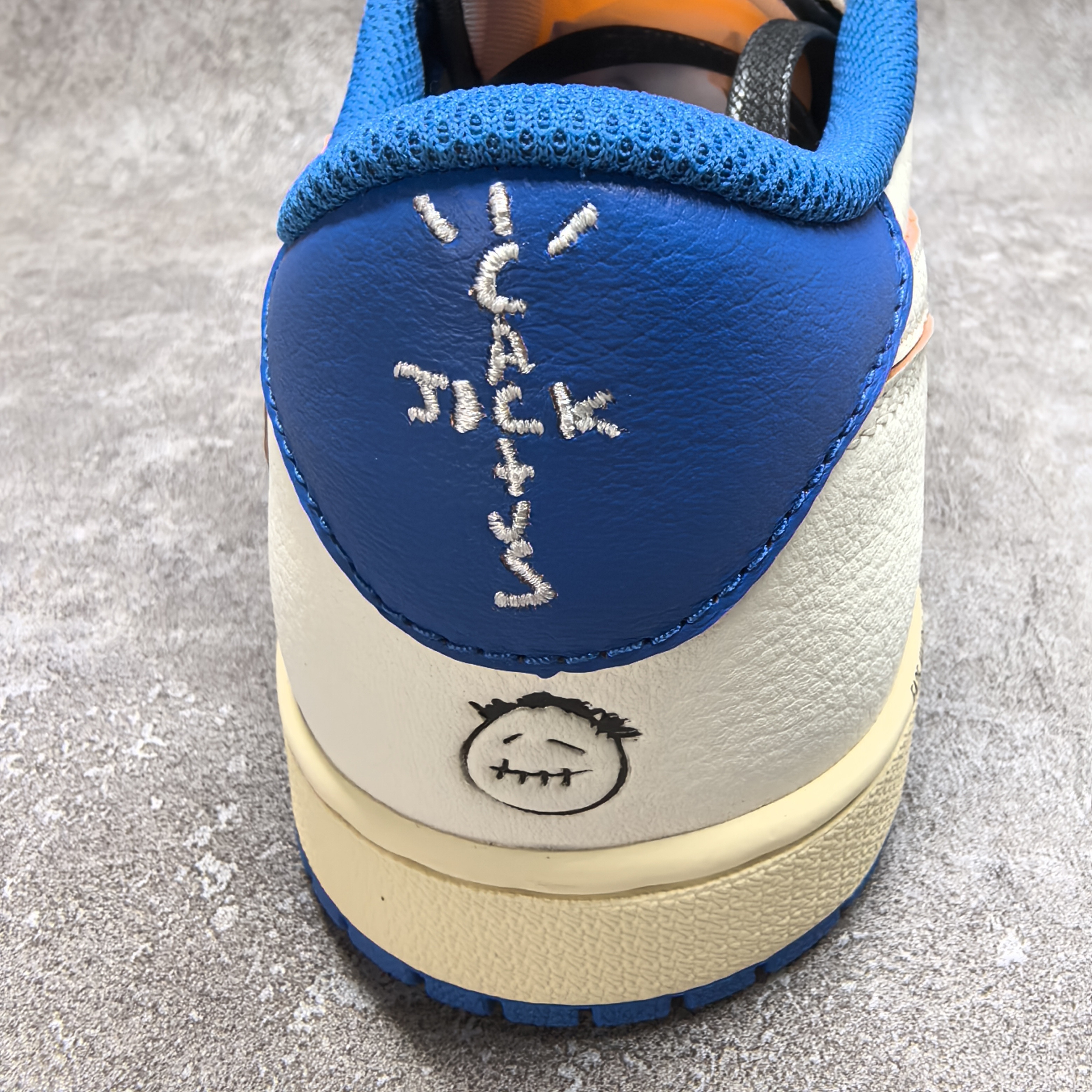UA Air Jordan 1 Retro Low OG SP Fragment x Travis Scott Sail Military Blue