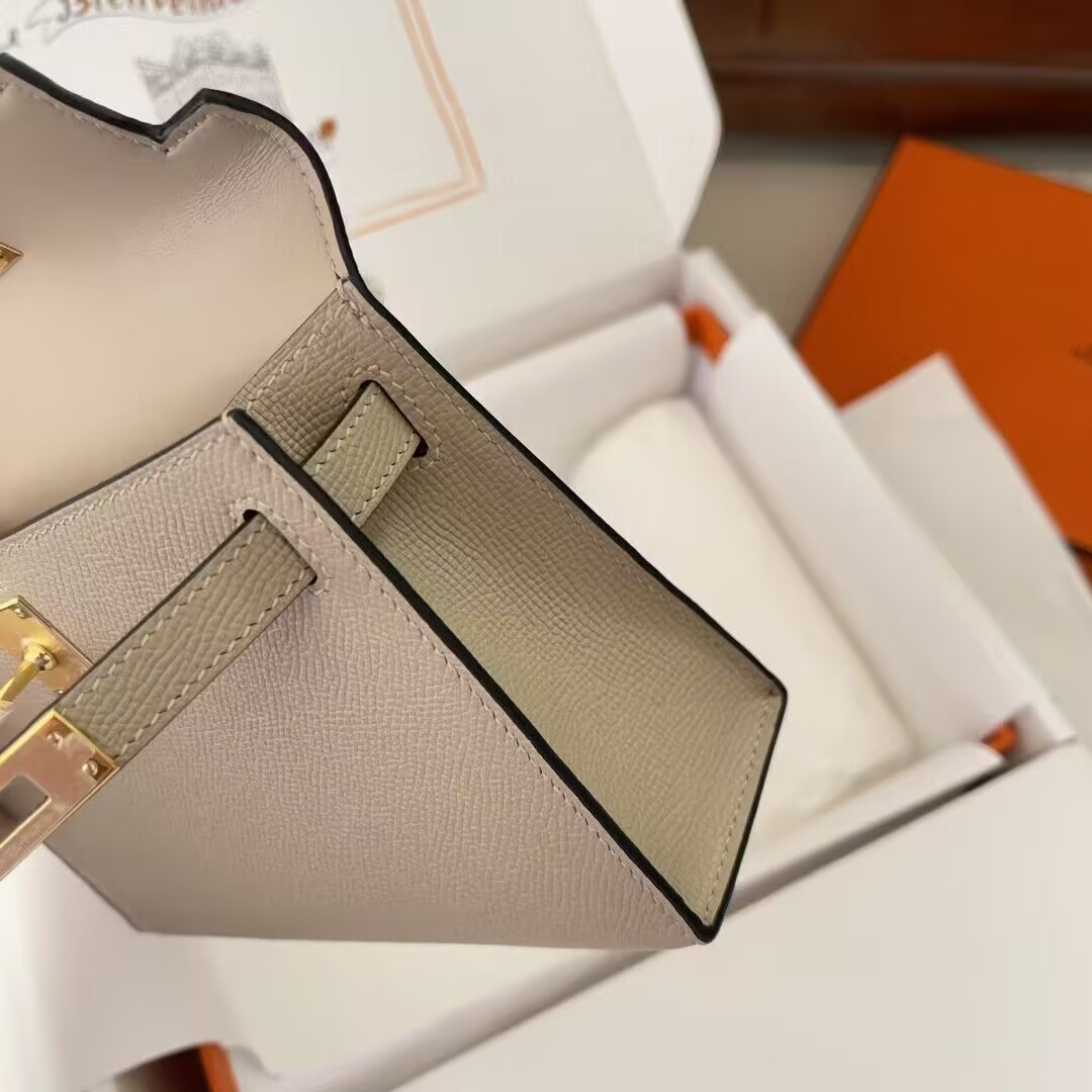 H**mes epsom handmade kelly mini 19