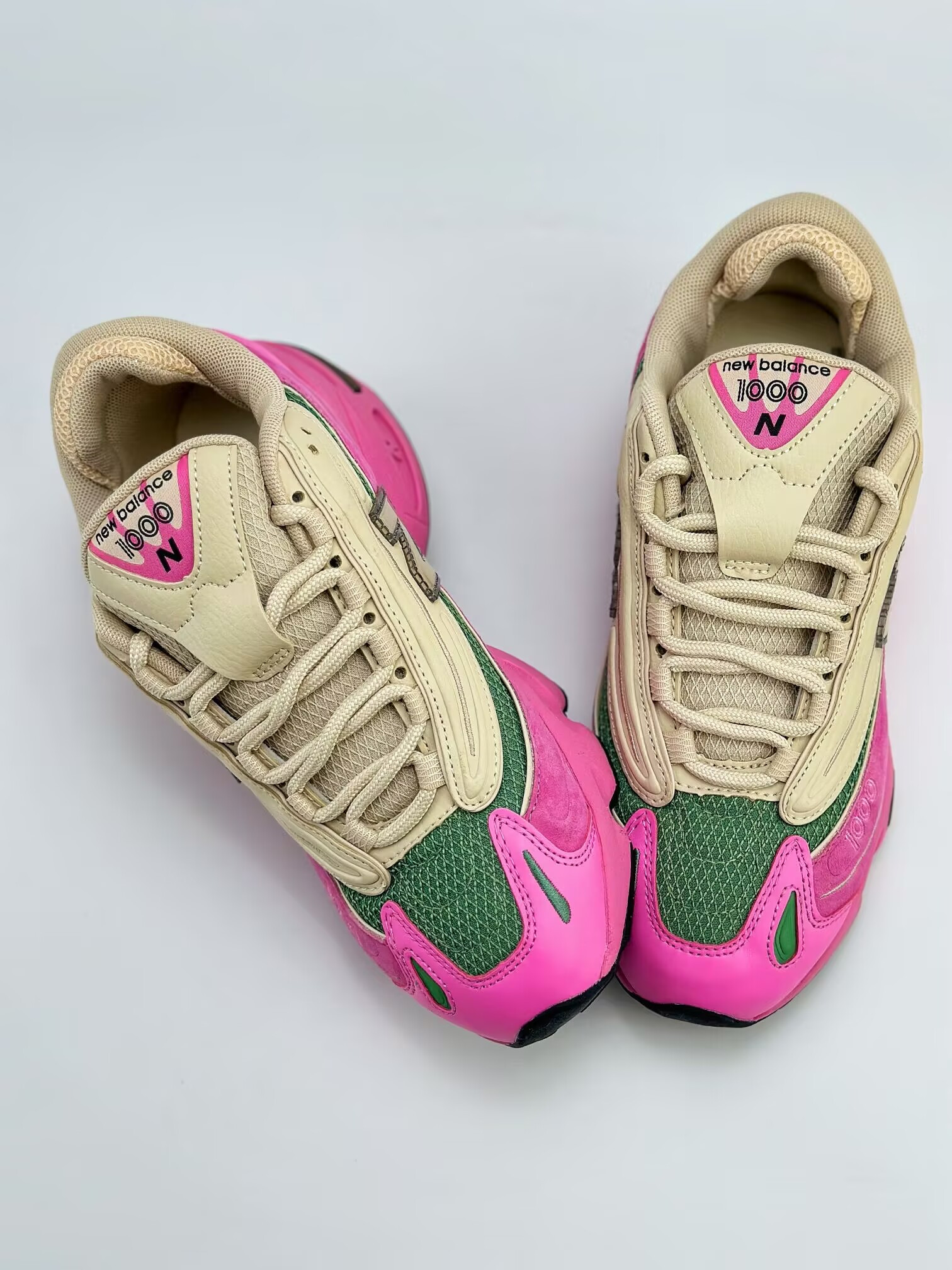 UA New Balance 1000 Tan Pink Green
