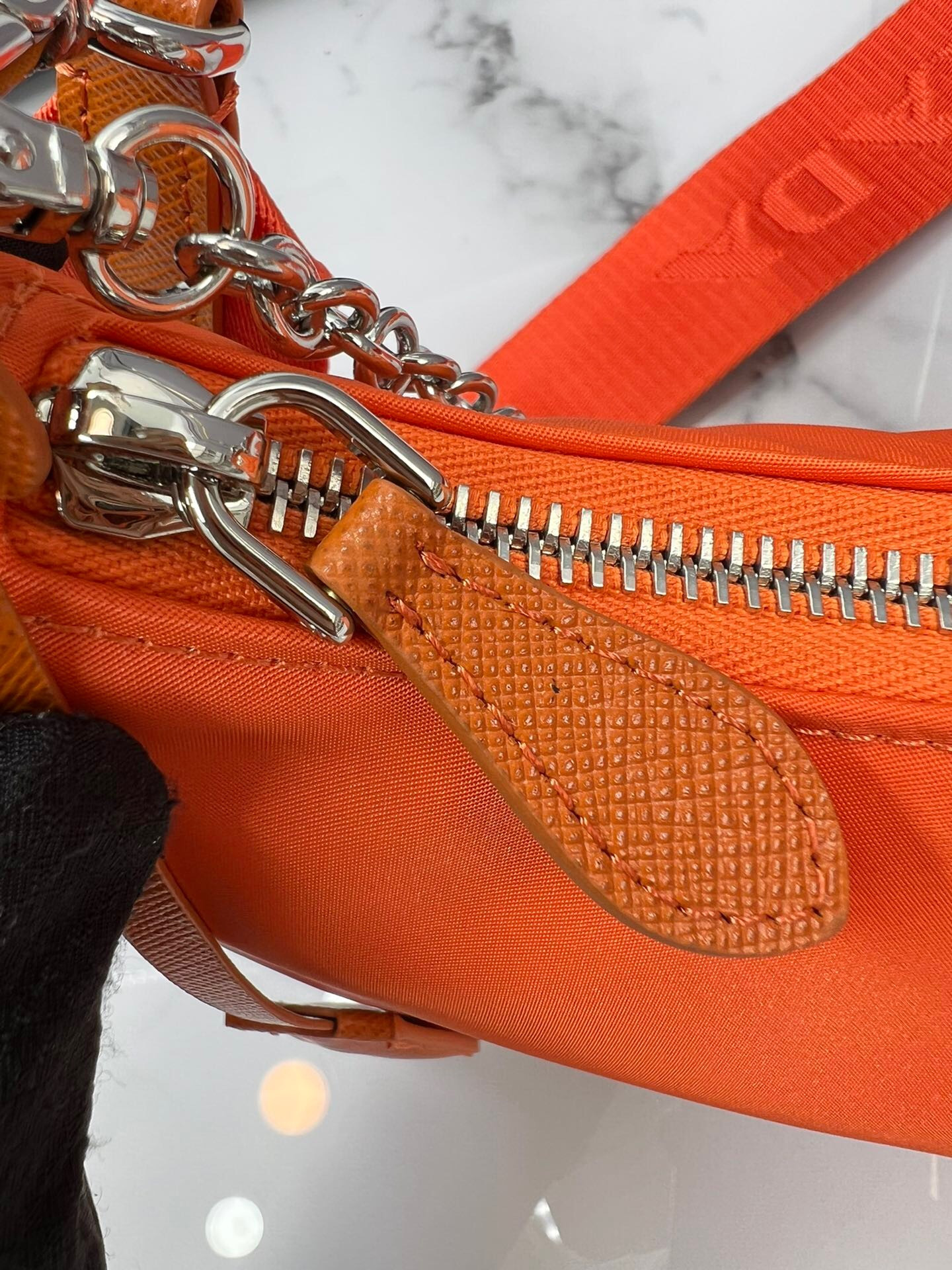 Pra*a re-edition 2005 re-nylon bag orange