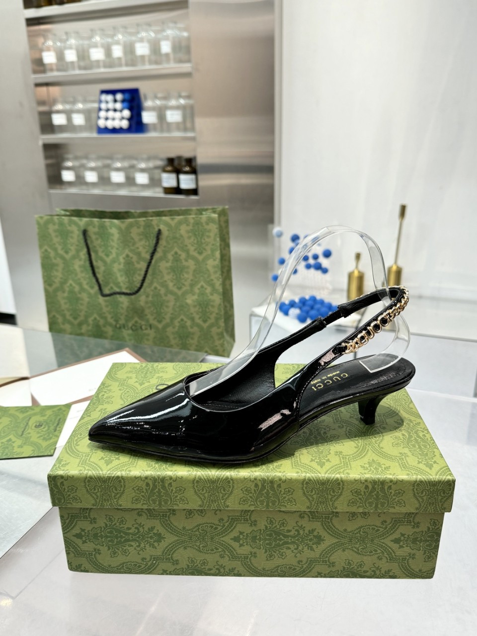 G*u*i signoria slingback pump mid-heel shoes