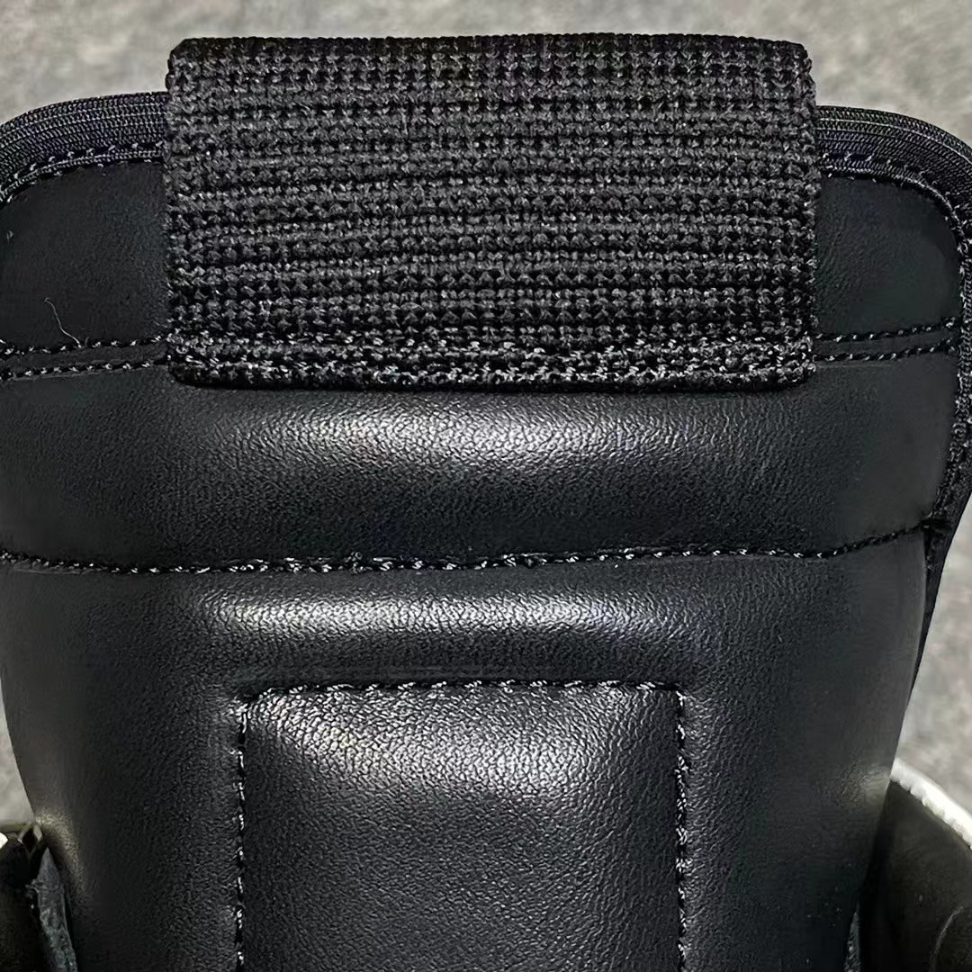 UA Rick Owens Geobasket High Black White 21ss