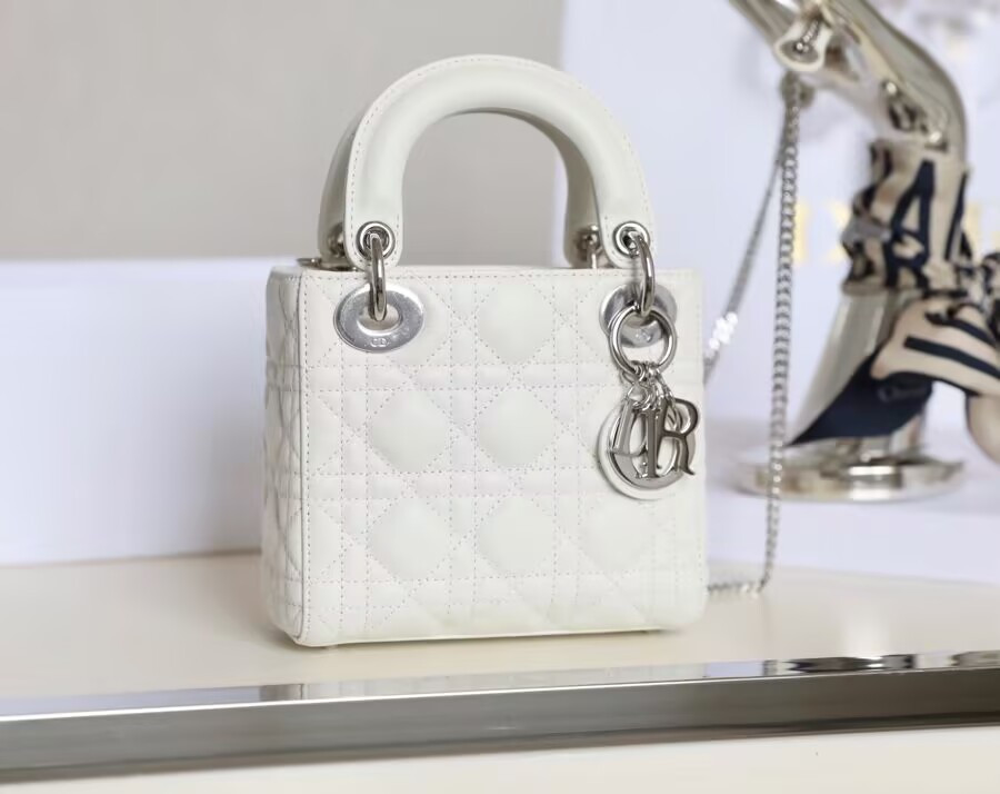 mini lady D*or bag 6.5 x 6 x 3 inches