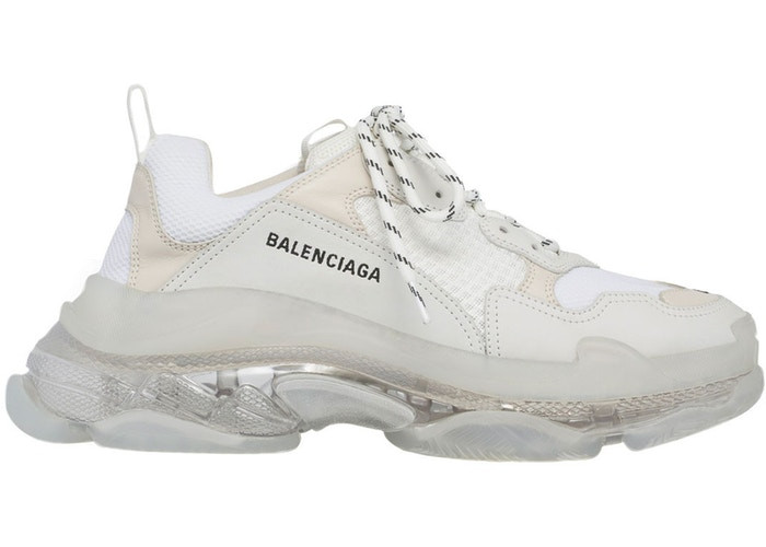 Balenciga Triple S Clear Sole White
