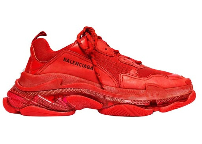 Balenciga Triple S Red Clear Sole