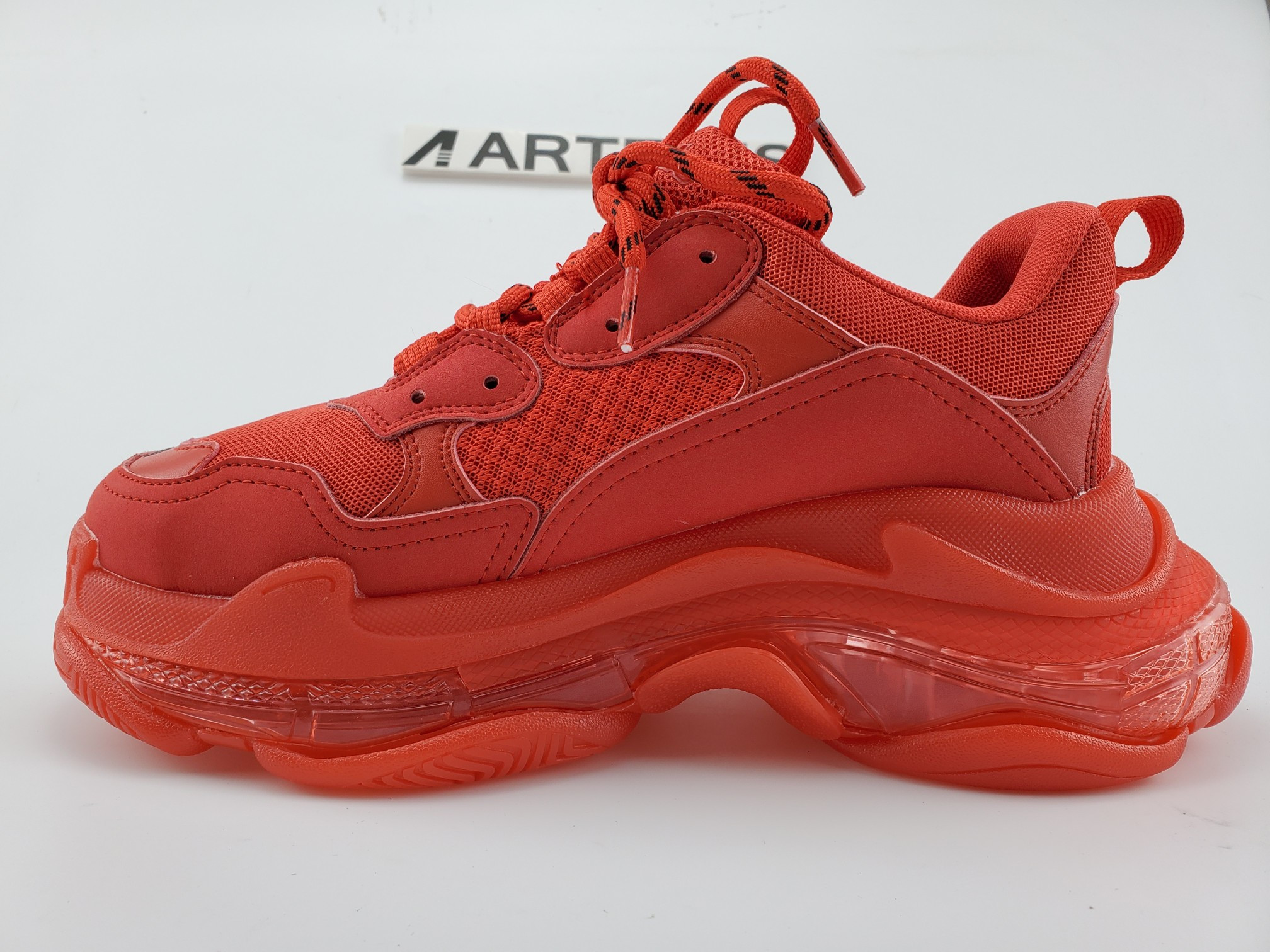 Balenciga Triple S Red Clear Sole