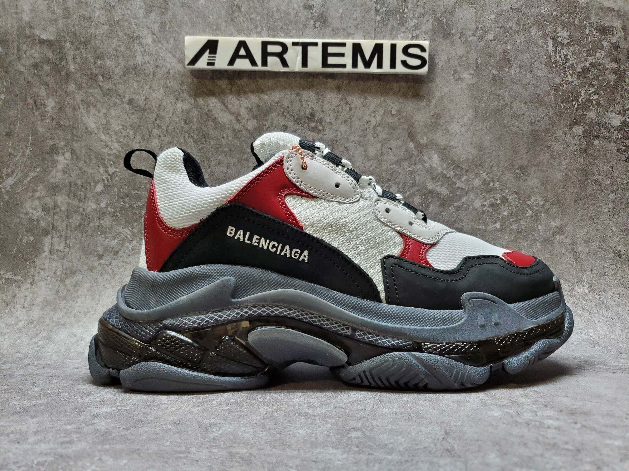 Balenciga Triple S Black Brown Red