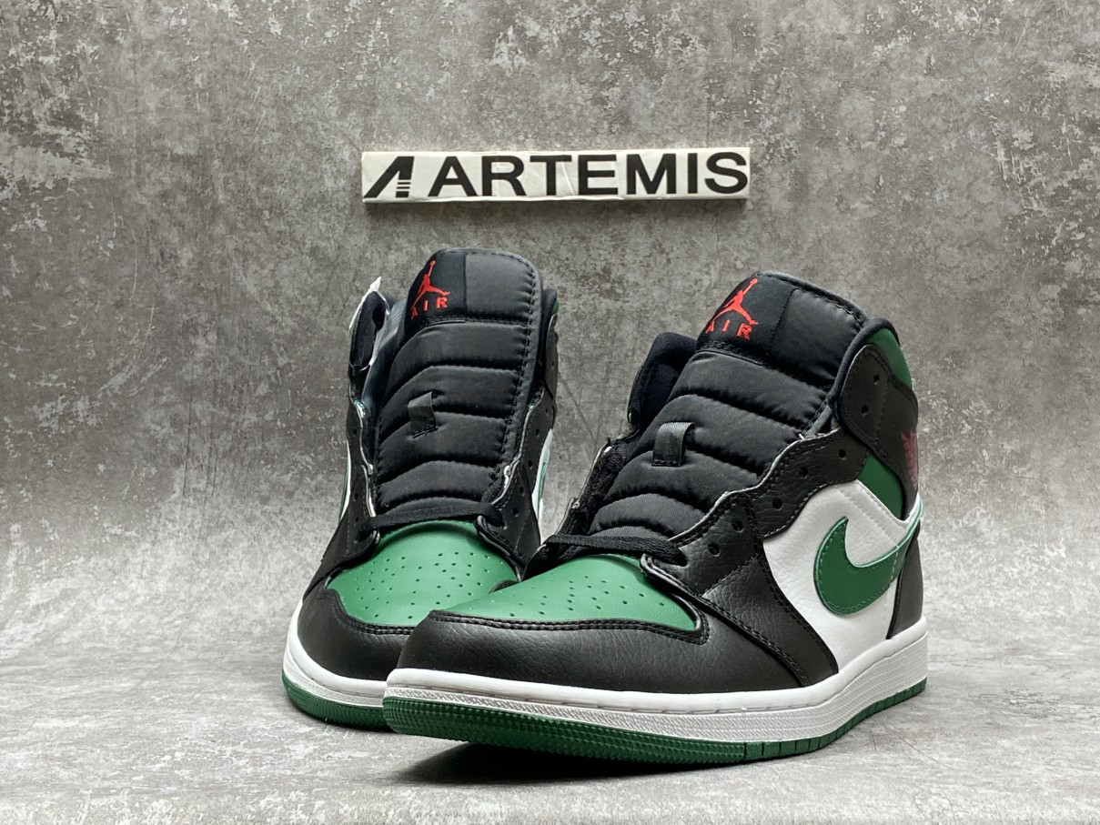 Air Jordan 1 Mid Green Toe