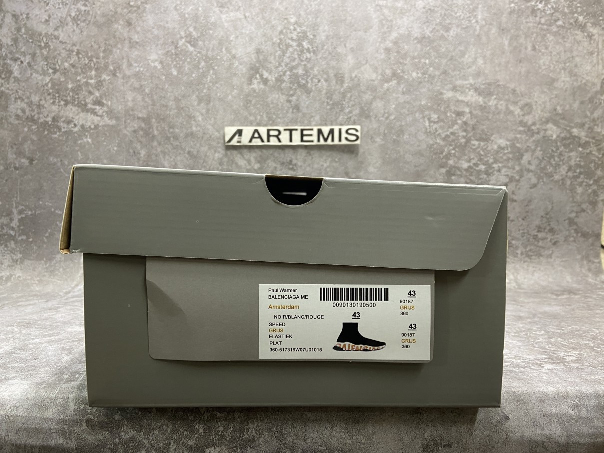 Balenciga Graffiti Speed Red Sole