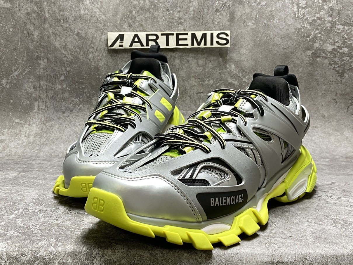 Balenciga Track Silver Neon Yellow