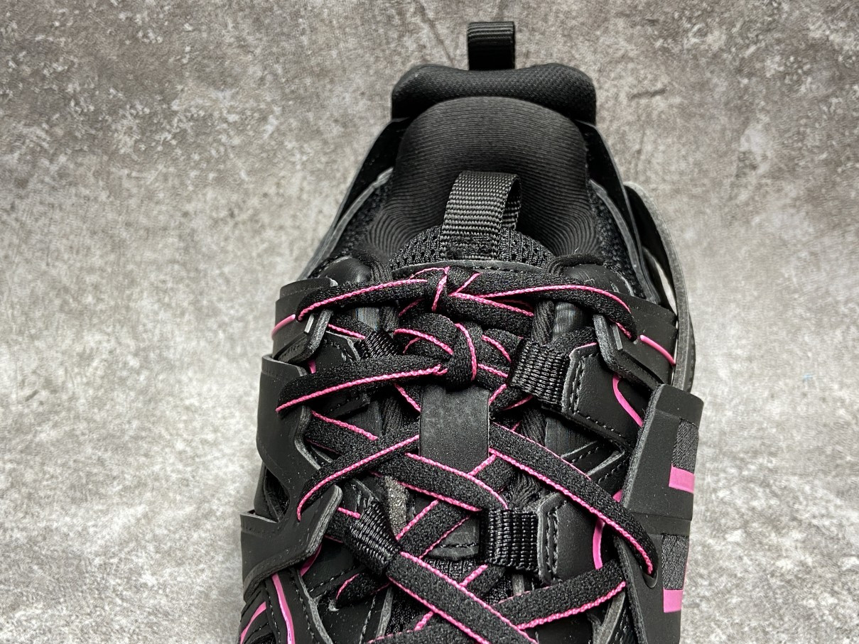 Balenciga Track Black and Neon Pink
