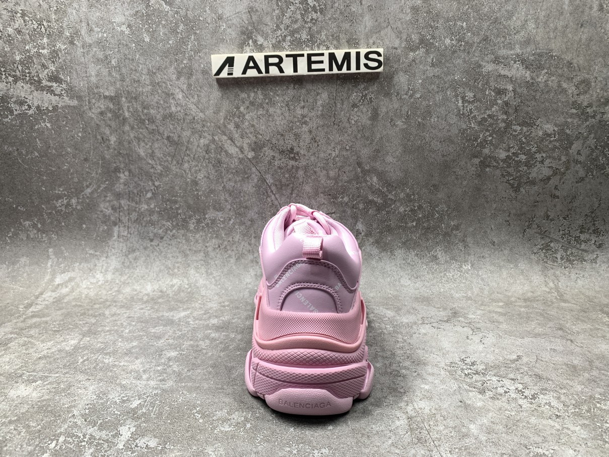 Balenciga Triple S Allover Logo Pink