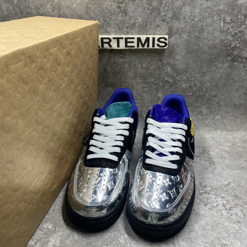 1V x Nike Air Force 1 Low By Virgil Abloh Black Metallic Silver