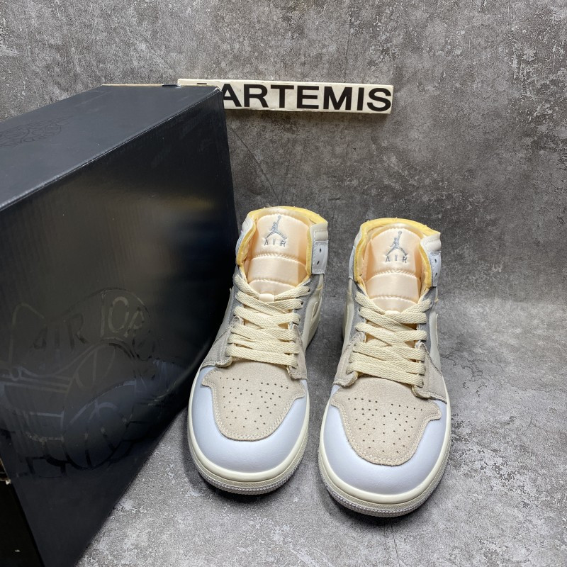 Air Jordan 1 Mid SE Craft Inside Out White Grey