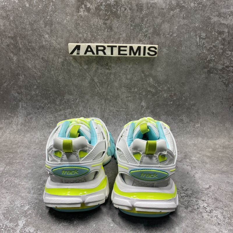 Balenciga Track White Neon Yellow