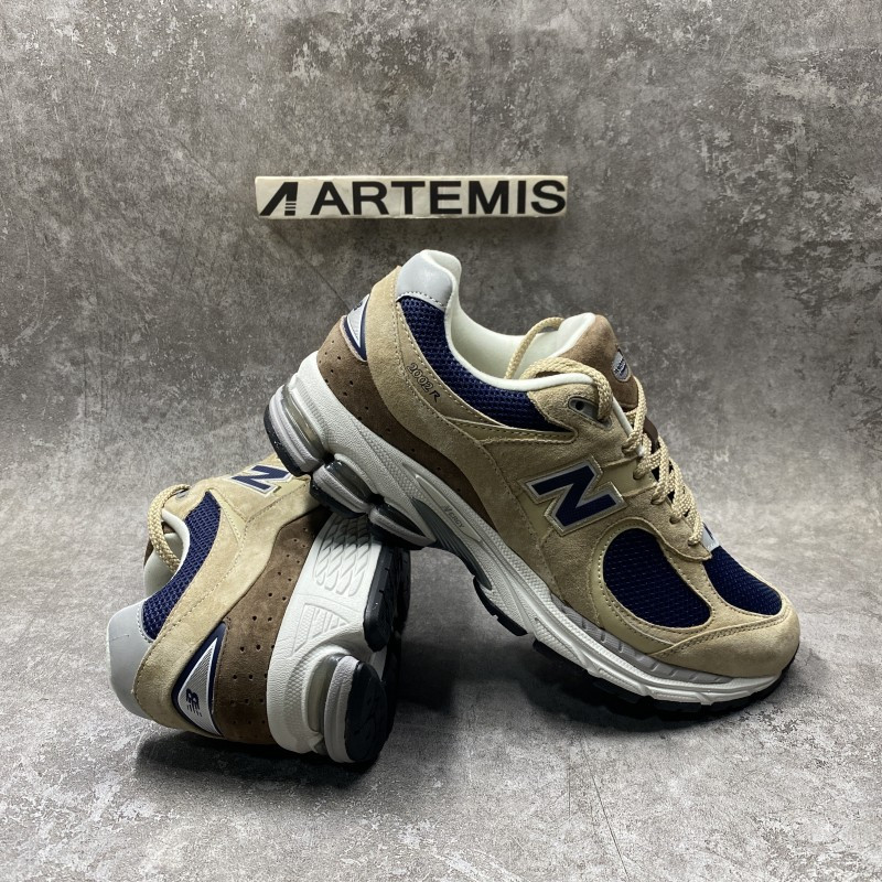 New Balance 2002R Beige Navy Blue