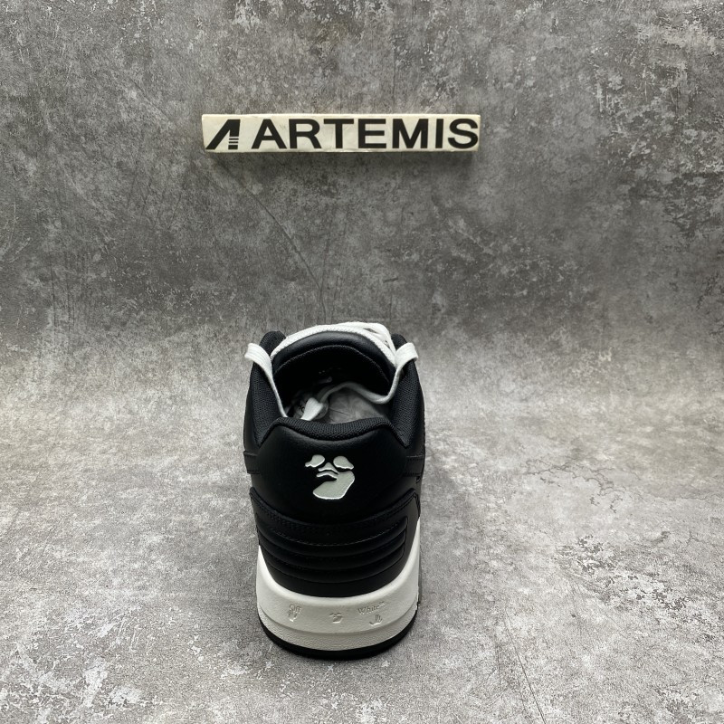 OFF-WHITE Out Of Office OOO Low Tops White Black White