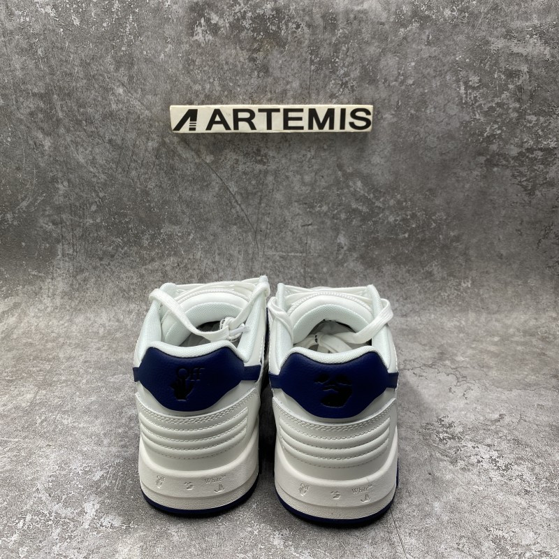 OFF-WHITE Out Of Office OOO Low Tops White White Navy Blue